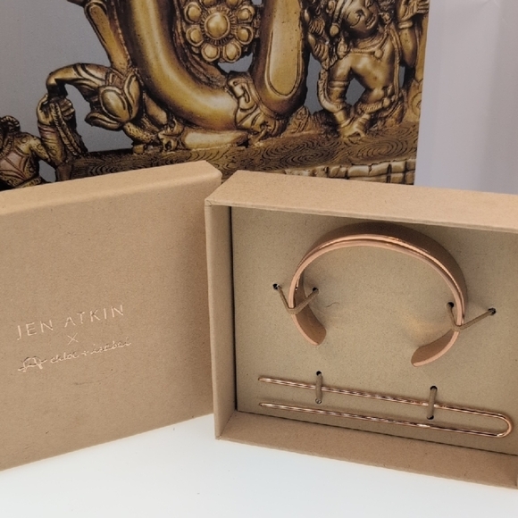 Jen Atkin x Chloe + Isabel Rose Gold Hair Cuff Bracelet Set - Picture 1 of 7
